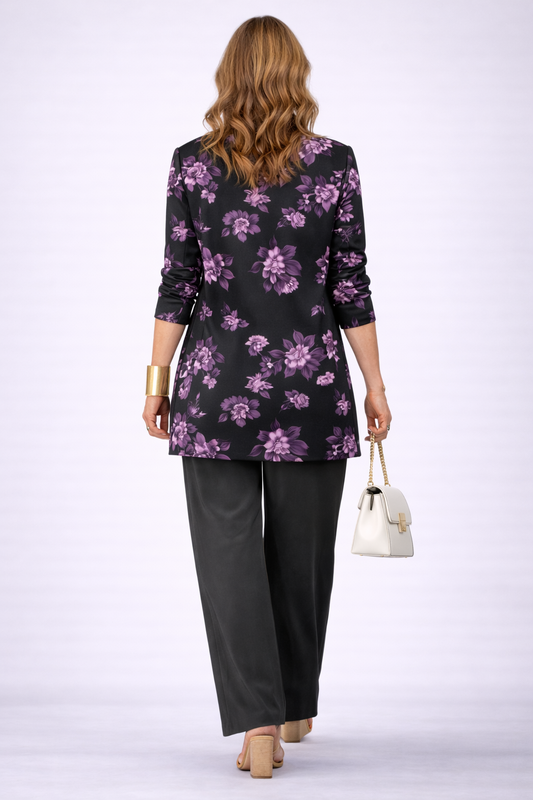 Women's 3 Piece Set UK – Black Floral | The Helia | Huna
