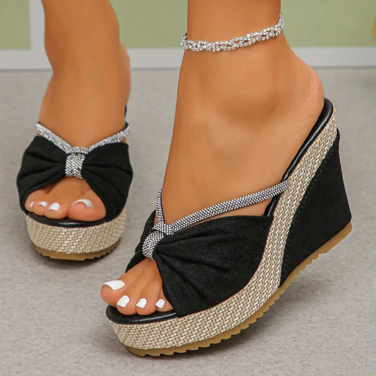 Women's Platform Sandals – Bow Wedge | The Dayna | Huna