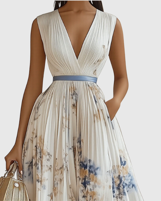 The Rowella – Women's Pleated Maxi Dress | Huna