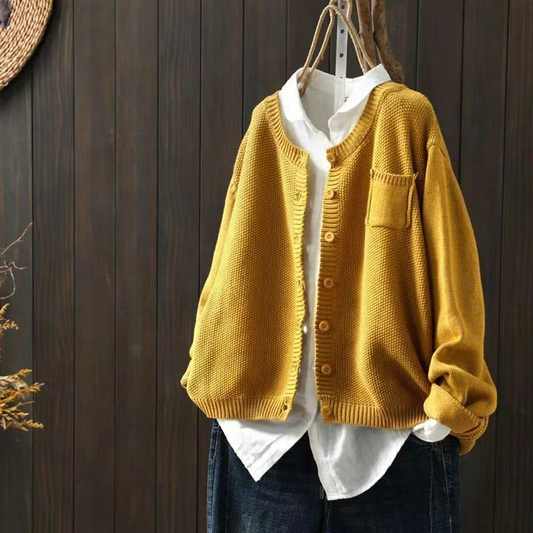 Women's Textured Knit Cardigan UK – Soft Patterned | The Beaumont | Huna