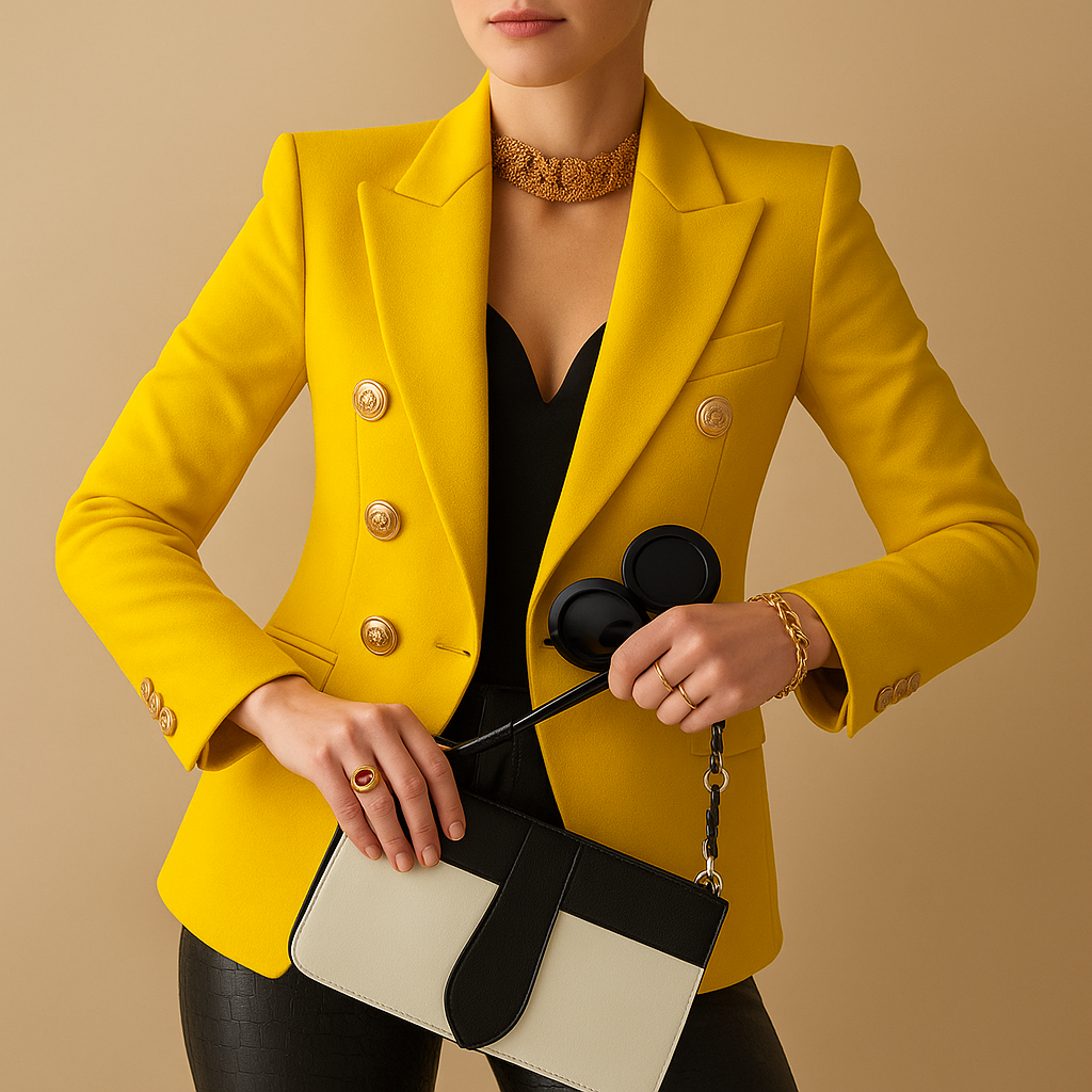Women's Elegant Blazer UK – Long Tailored Outerwear | The Halcyon | Huna