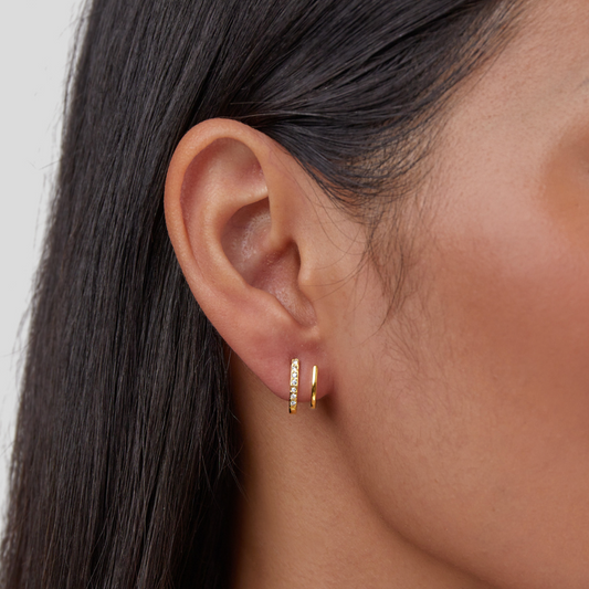 The Claw – Women's 18K Gold Crystal Earrings | Huna Signatures