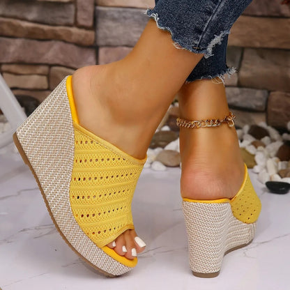 Women's Espadrille Wedge Sandals – Knit | The Fern | Huna