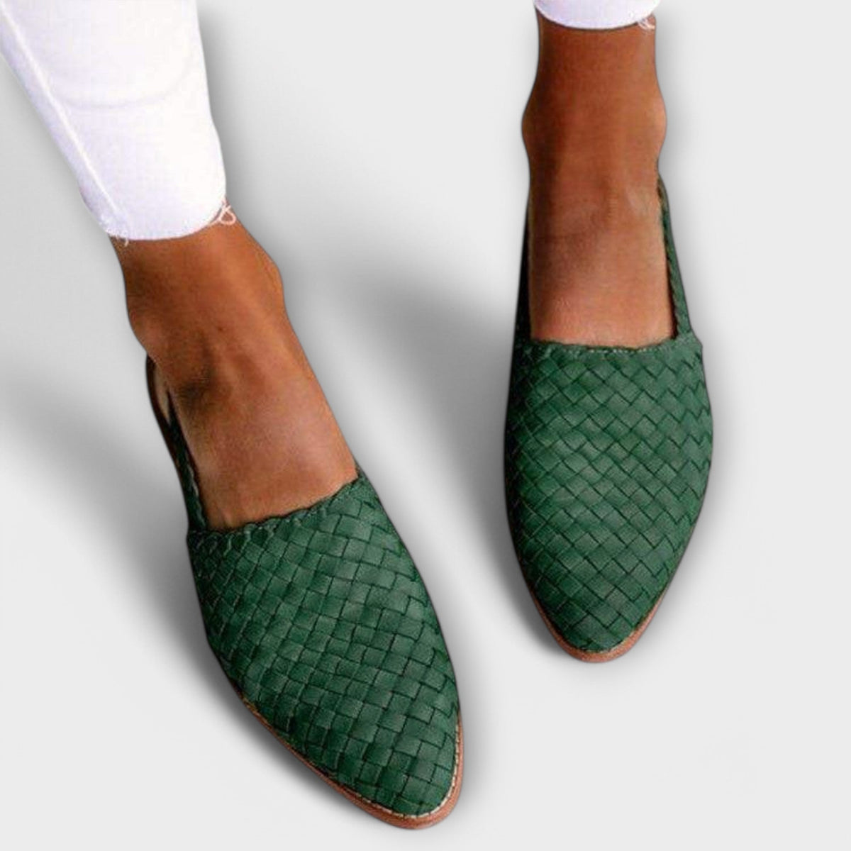 Women's Woven Slingback Loafers – Comfort Flat | The Aurora | Huna