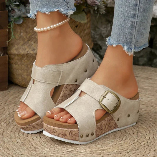 Women's Platform Sandals – Cushioned Flat | The Bella | Huna