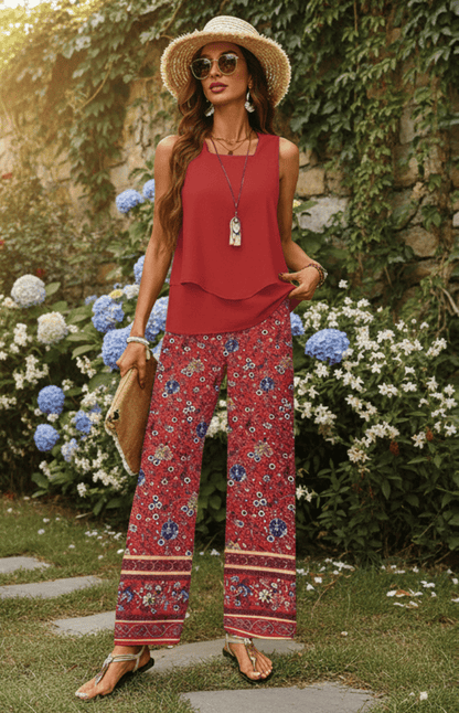 Women's Breezy Linen Two Piece Set – Co-ord | The Iris | Huna