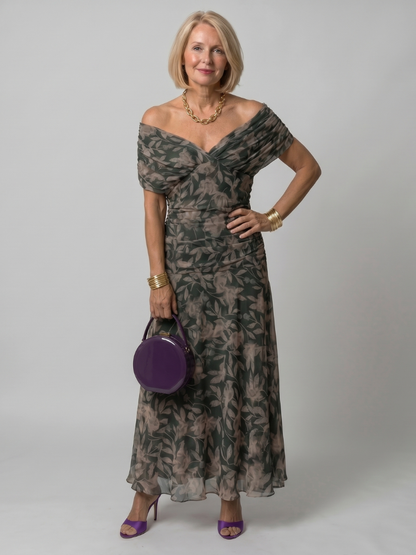 Calen – Women's Off Shoulder Midi Dress | Huna