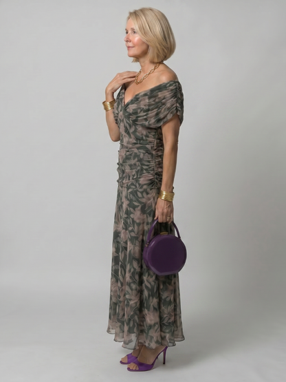 Calen – Women's Off Shoulder Midi Dress | Huna
