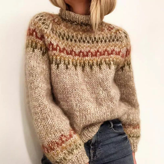 Women's Cashmere-Feel Sweater UK – Soft Warm Classic Retro | The Sivelle | Huna