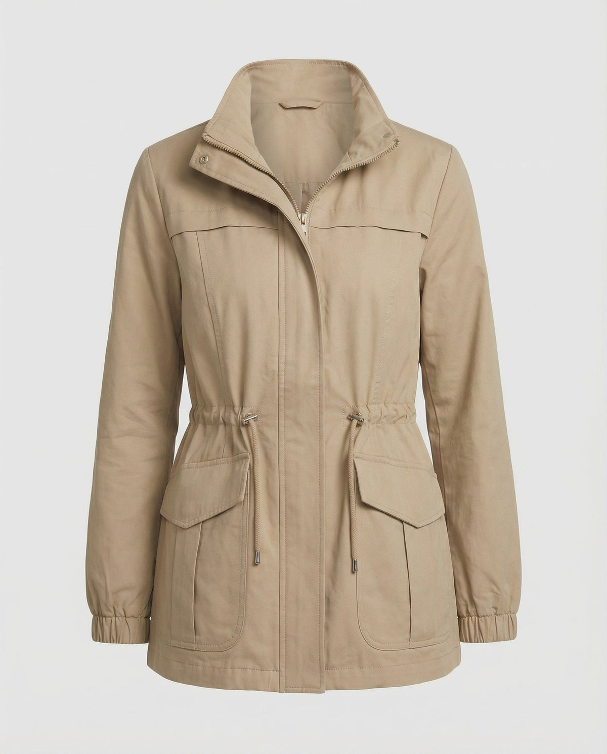 Women's Utility Jacket UK – Drawstring Waist Flap Pockets | The Sunniva | Huna