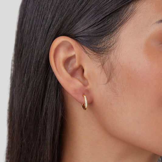 The Eternity – Women's Crystal Hoop Earrings | Huna Signatures