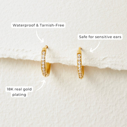 The Eternity – Women's Crystal Hoop Earrings | Huna Signatures