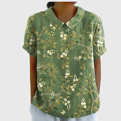 Women's Floral Blouse – Lightweight Summer Top | The Jenna | Huna