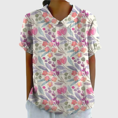 Women's Floral Blouse – Lightweight Summer Top | The Jenna | Huna