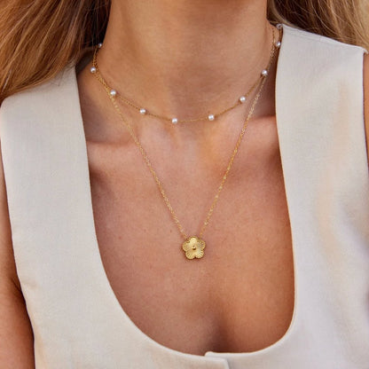 The Nura – Women's Pearl 18K Gold Necklace | Huna Signatures