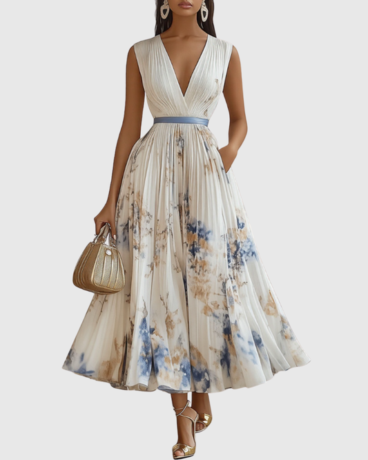 The Rowella – Women's Pleated Maxi Dress | Huna