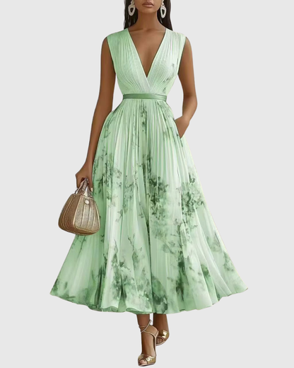 The Rowella – Women's Pleated Maxi Dress | Huna
