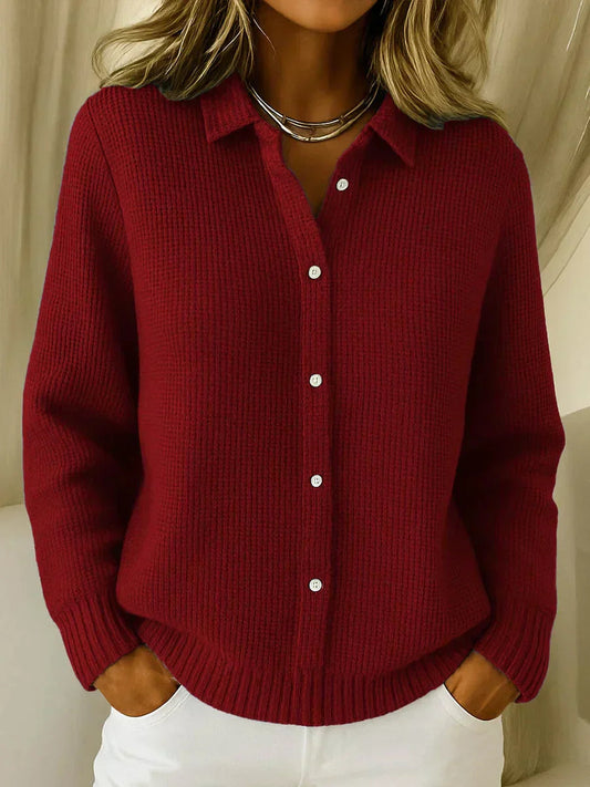 Women's Textured Knit Button Cardigan UK – The Katrina | Huna