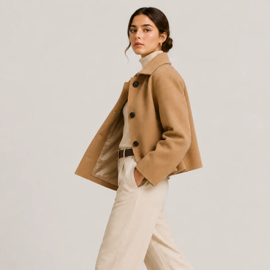 Women's Button Front Jacket UK – Relaxed Fit Timeless | The Zephyrine | Huna