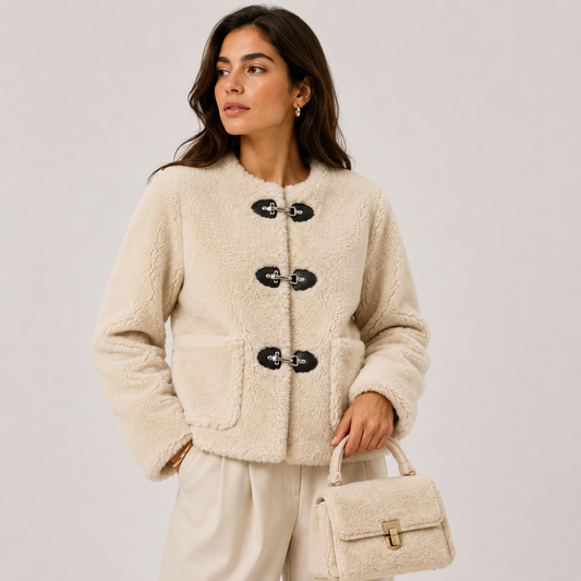 Women's Cozy Fleece Jacket UK – Toggle Button Closure | The Orinthia | Huna
