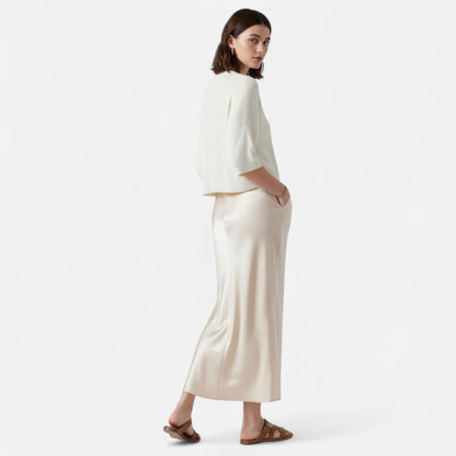 Women's Old Money Silk Skirt 3
