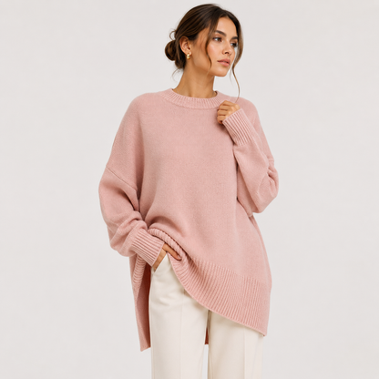 Women's Premium Oversized Sweater UK – Cozy Long Sleeve Knit | The Hesper | Huna