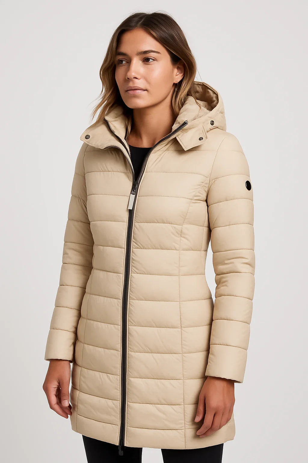 Women's Quilted Puffer Jacket UK – Stylish Mid-Length Winter | The Fenella | Huna