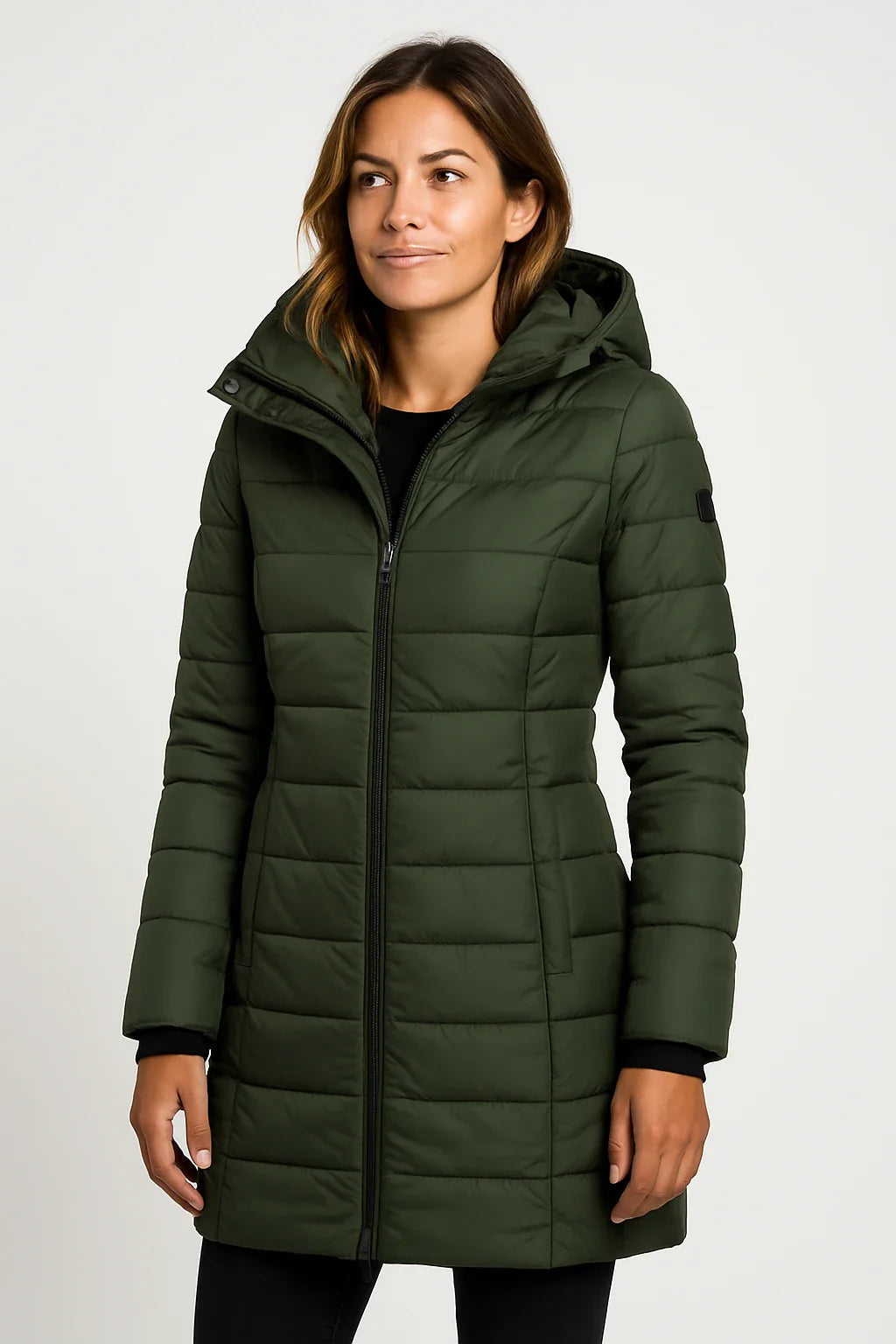 Women's Quilted Puffer Jacket UK – Stylish Mid-Length Winter | The Fenella | Huna