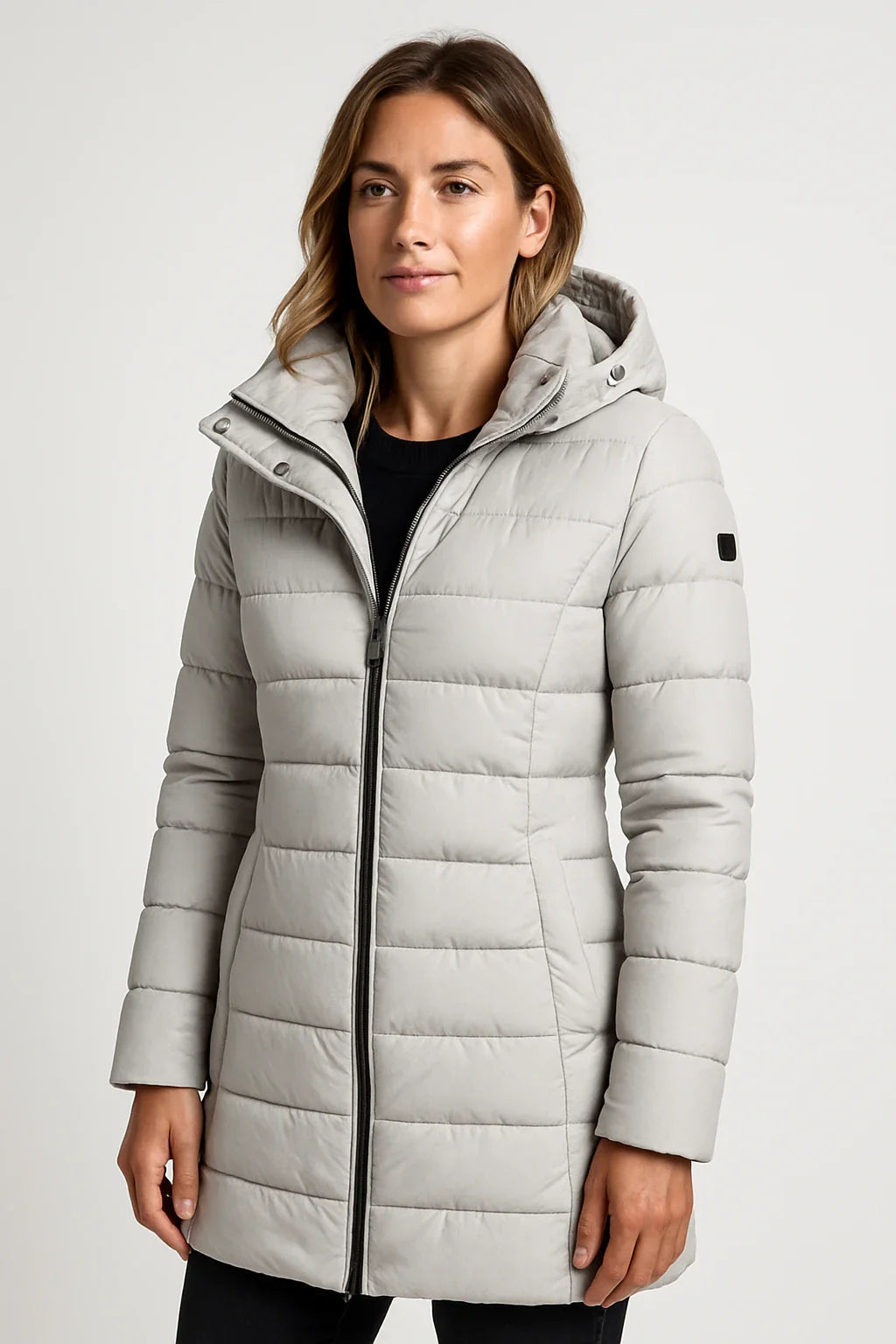 Women's Quilted Puffer Jacket UK – Stylish Mid-Length Winter | The Fenella | Huna