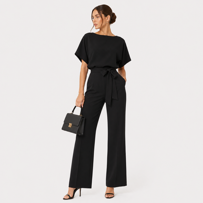 Women's Wide Leg Belted Jumpsuit Relaxed Fit Casual Outfit 8