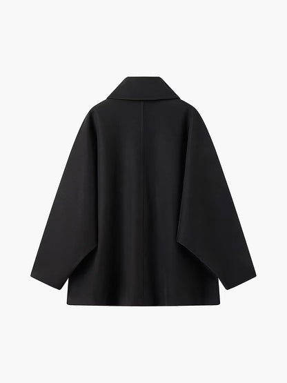 Women's Wool Blend Overcoat UK – Elegant Oversized Winter | The Zaria | Huna