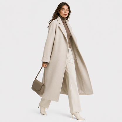 Women's Wrap Coat with Belt UK – Classic Cold Weather | The Kessia | Huna